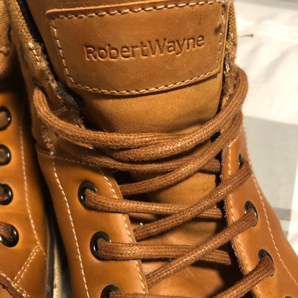 Robert Wayne Men’s Sz 8D leather & Canvas upper - Picture 2 of 7